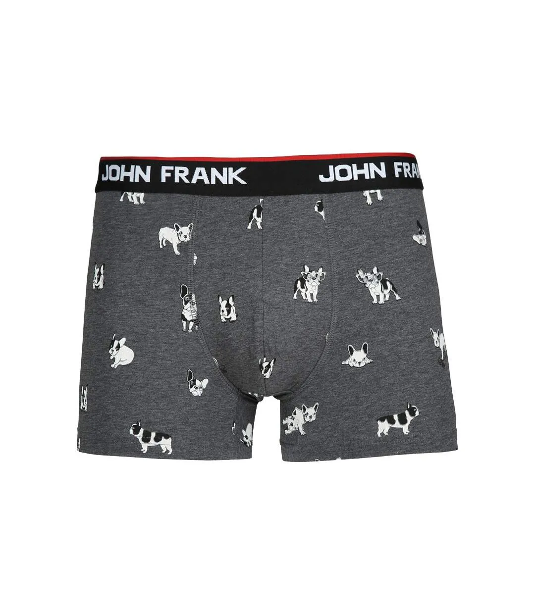 Boxer Homme JOHN FRANK Confort et Qualité en Coton Premium Boxer F.BULLDOG GREY
