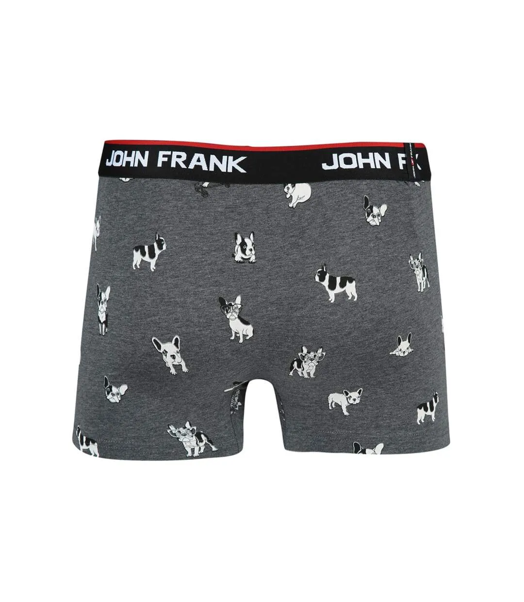 Boxer Homme JOHN FRANK Confort et Qualité en Coton Premium Boxer F.BULLDOG GREY