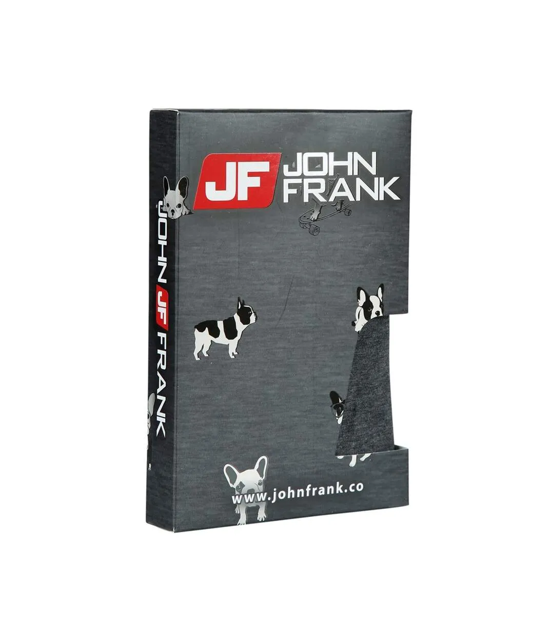 Boxer Homme JOHN FRANK Confort et Qualité en Coton Premium Boxer F.BULLDOG GREY