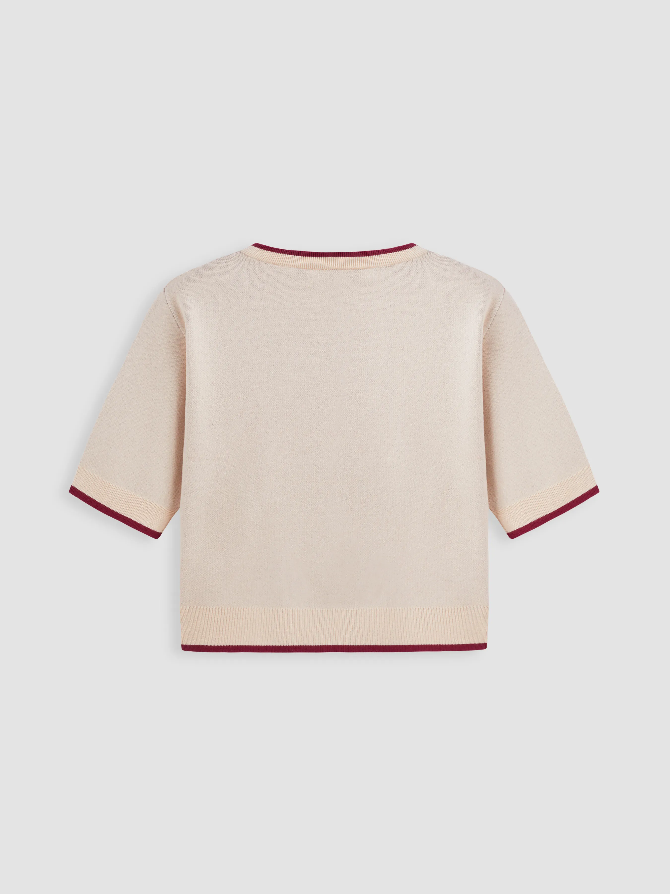 Haut à manches courtes avec graphique de chat et col rond en jacquard Curve & Plus