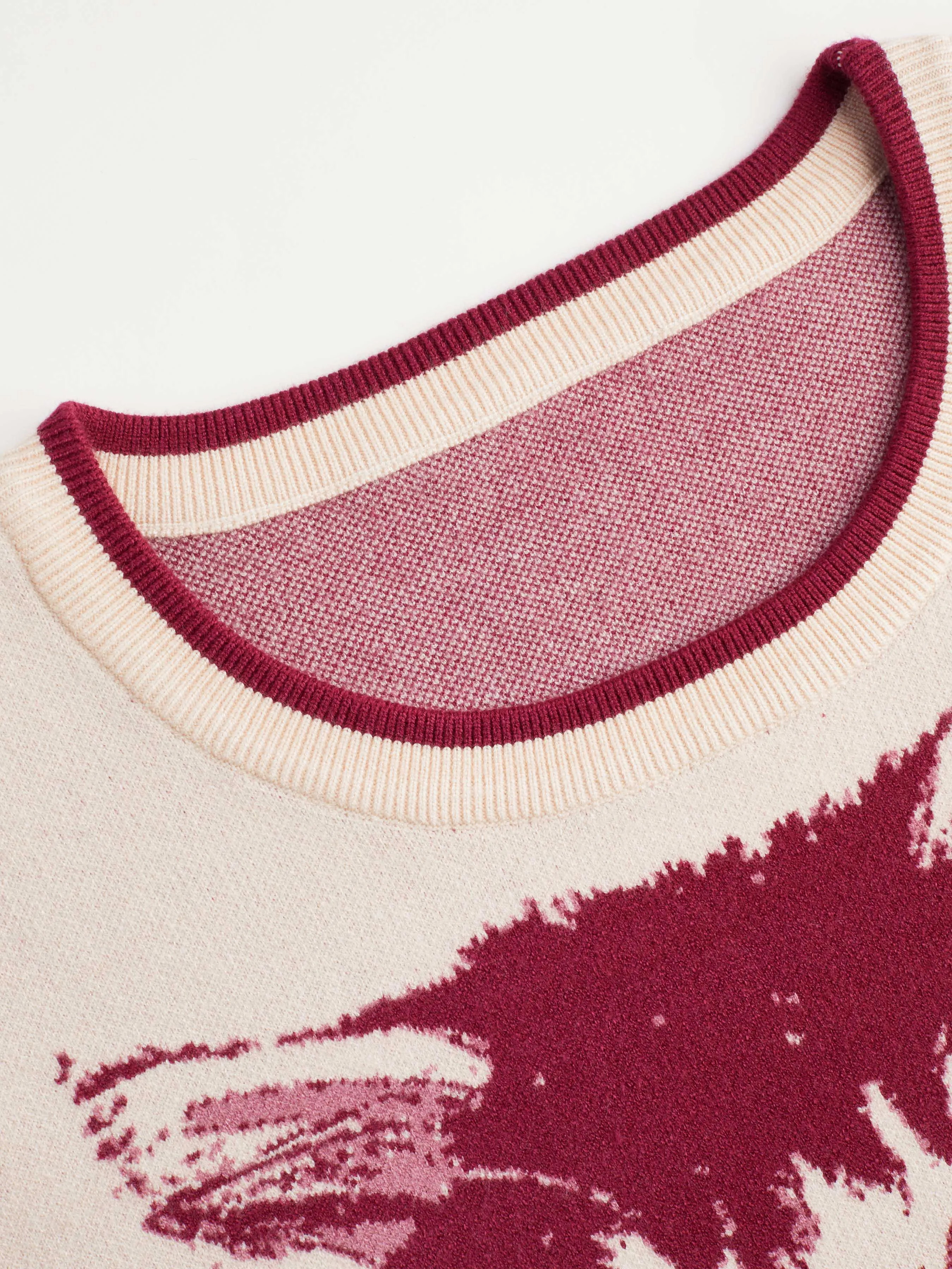 Haut à manches courtes avec graphique de chat et col rond en jacquard Curve & Plus