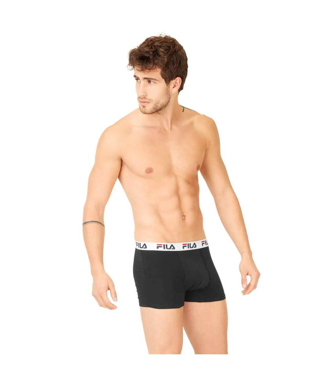 Lot de 4 Boxers Coton homme FU5016 Uni Fila
