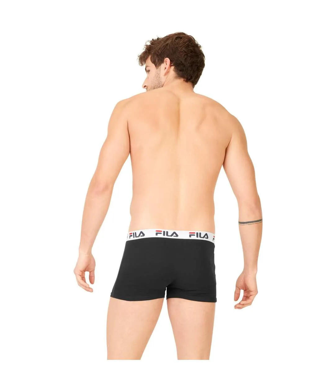 Lot de 4 Boxers Coton homme FU5016 Uni Fila