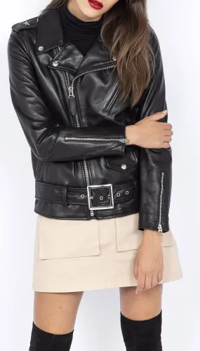 Perfecto cuir femme noir Schott
