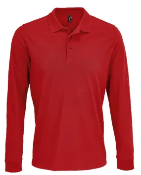 Polo manches longues - Homme - 03983 - rouge 