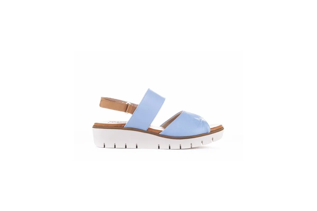 Sandales compensées confortables - Bleu