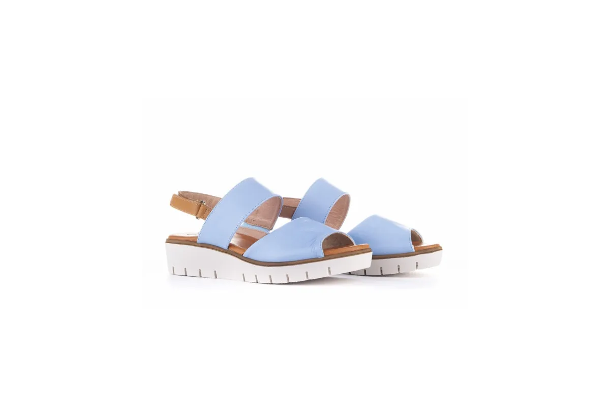 Sandales compensées confortables - Bleu