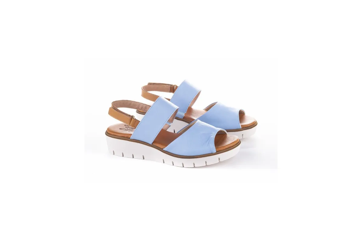 Sandales compensées confortables - Bleu